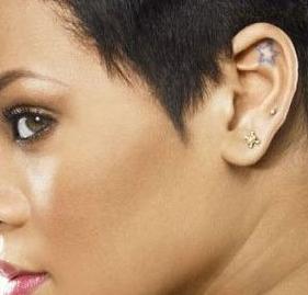 Rihanna-tattoos-ear-star