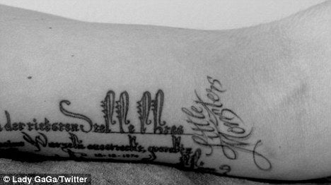 Lady Gaga Little monsters tattoo
