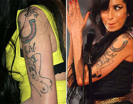 Amy Winehouse, ses bras illustrés 