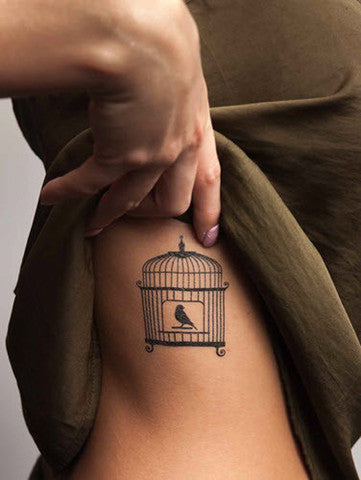 strepik bird cage - www.tattooforaweek.com