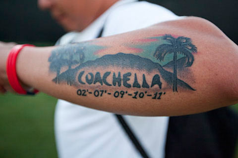 coachella tattoo - music festival tattoos
