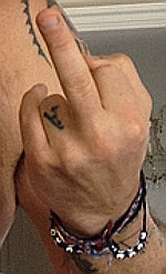Robby Williams A wedding ring tattoo