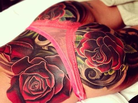 japanese-roses-butt-tattoo