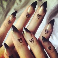 halloween nail art pointy nails