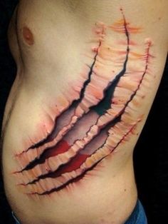 wound temporary tattooo halloween