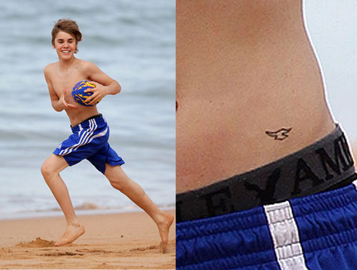 justin Bieber Seagull tattoo