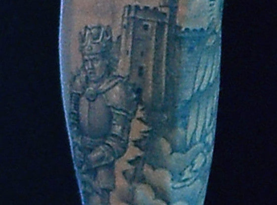 justin bieber knight tattoo