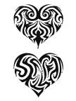 Tribal hearts tattoos