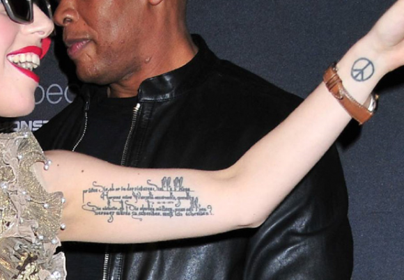 Lady Gaga Rainer Maria Rilke Tattoo