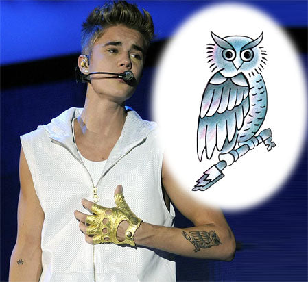 justin-bieber-owl-temporary-tattoo