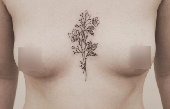 botanical-sternum-tattoo