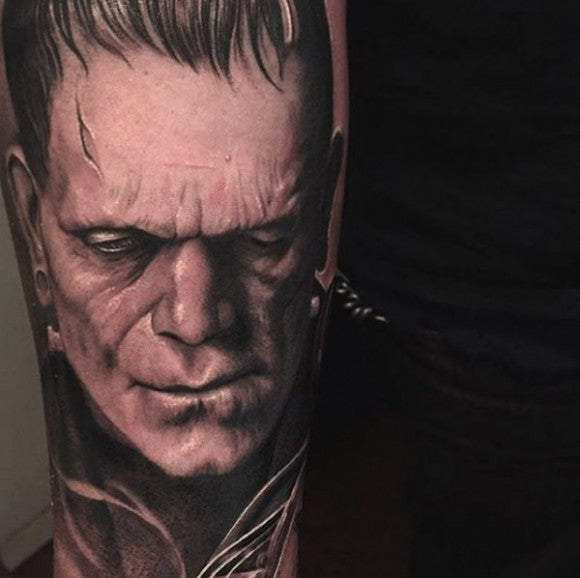 Frankenstein tattoo by Miguel Camarillo