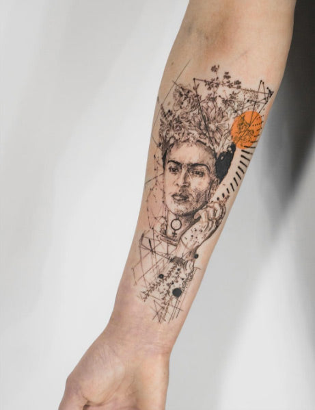 Frida Kahlo tattoo van Mowgli