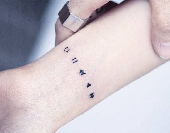 Wrist font tattoo