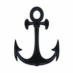 Simple black anchor tattoo