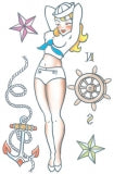 Sailor pin up with anchor tattoo