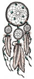 Dream catcher with feathers tattoo